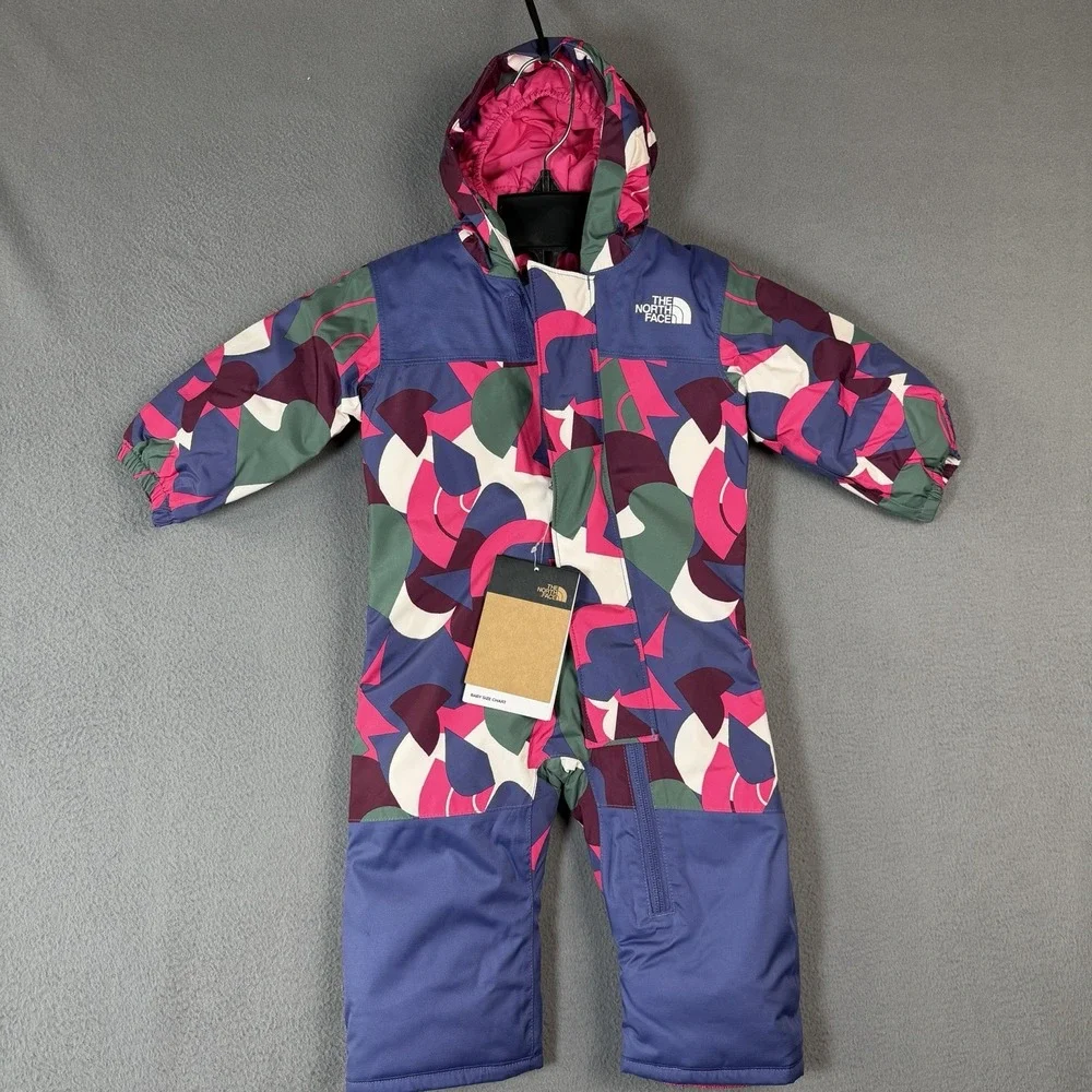 The North Face Baby Freedom Snow Suit Mr Pink Big Abstract 3-6 Months Waterproof